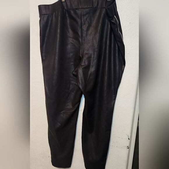 Lane Bryant Faux Leather Rhinestone Embellished Pants size 26/28 - Picture 2 of 12